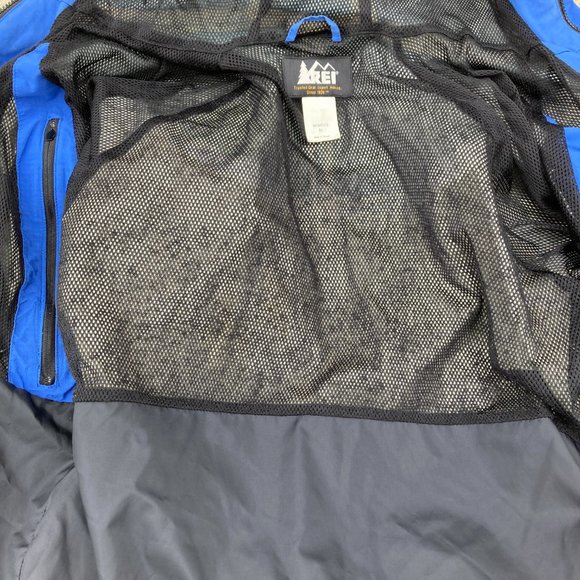 REI Winter Jacket Gore-Tex Womens Blue Black Rain Jacket Ventilation M - Picture 13 of 14
